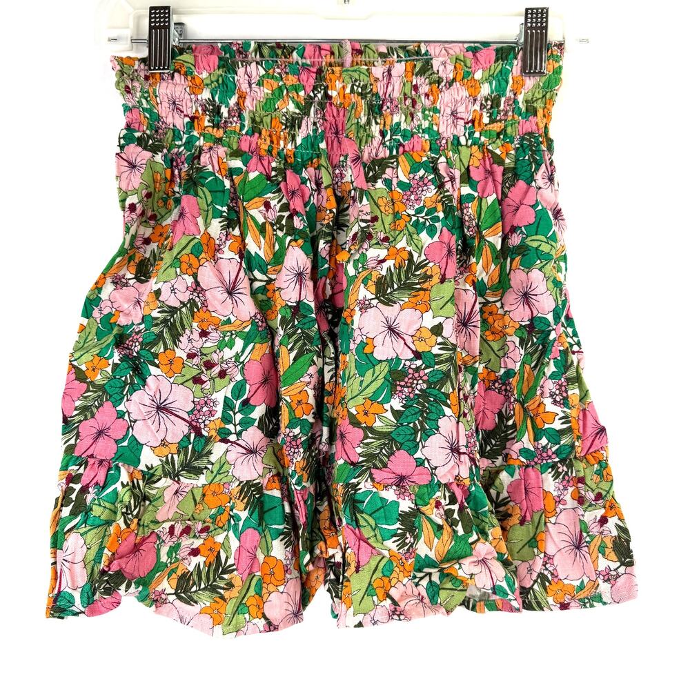 Copper Key Floral Rushed Skirt New with tags Size Small